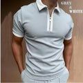 Custom Men's Golf for Polo Shirt Fashionable 100% Polyester Breathable Knitted Zipper T-shirt Plus Size Blank Polo T-shirt