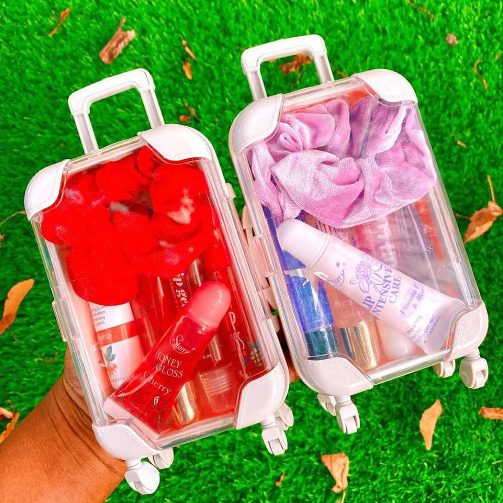 Wholesale False Eyelashes Packaging Box Plastic Mini Suitcase Eyelash Case Reusable Portable 3D Beauty Tool Multiuse