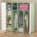 16 Cubes Modern Foldable Extendable Plastic Wardrobe in Ghana Cedis Portable Storage Box Cabinet 3 Hangers Bedroom Furniture
