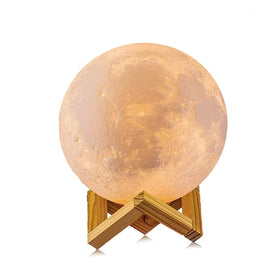 Direct China Factory Price Mini 8-15cm 3D Glowing Moon Night Light Lamp LED Electric Powered Two Color