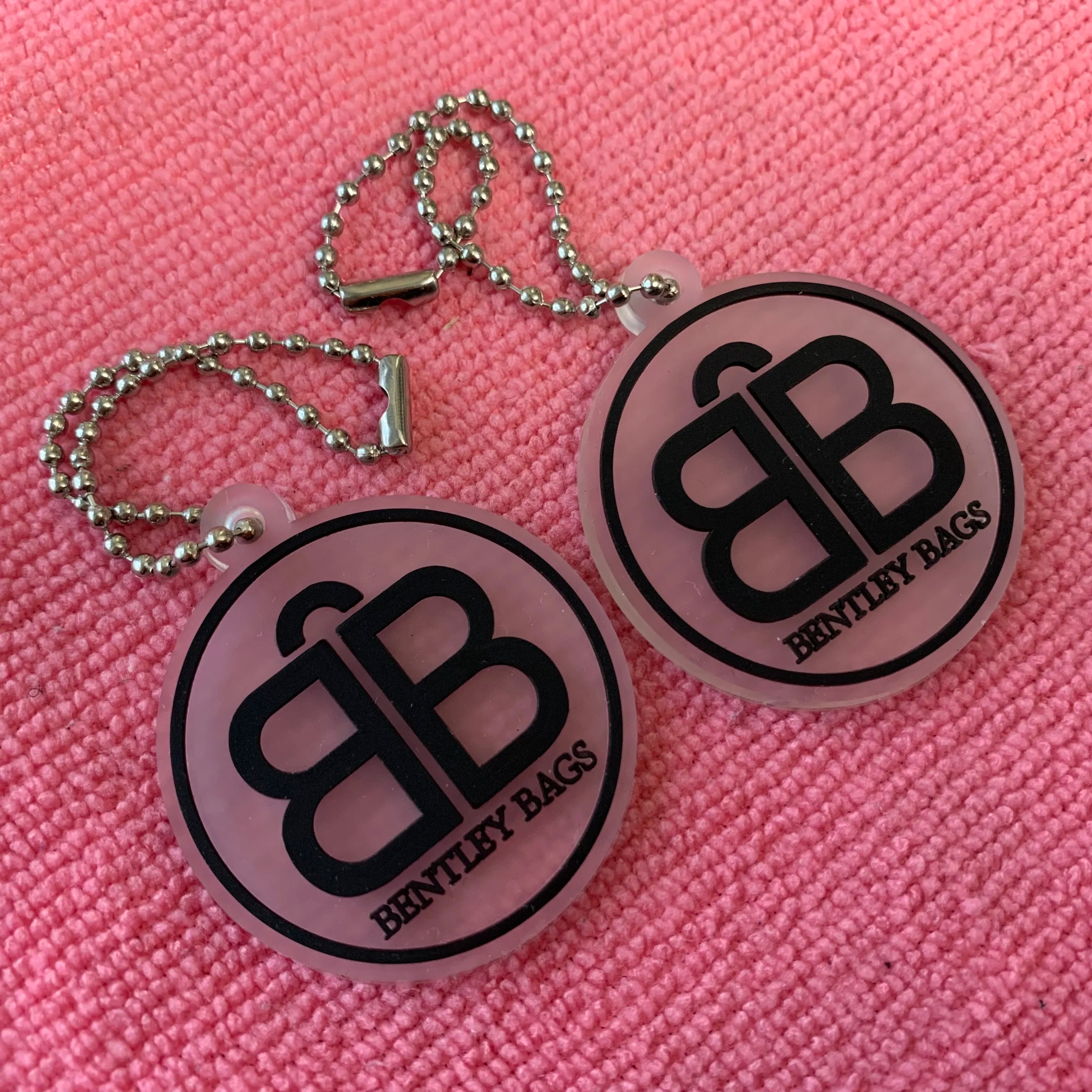 Round logo 2mm Thickness Transparent Rubber Hangtagfree Design clear Silicone Rubber Swing Tag for Bags