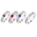 Latest 925 Sterling Silver Ring Simple Elegant Design with Cubic Zirconia Diamond Stone Silver Color