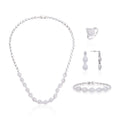 Abiding Jewelry Wedding Water Drop Zircon Wholesale Women Jewelry Set 925 Sterling Silver Gift Party Engagement Bride Jewelry