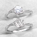 Sterling Silver 5mm/0.5 Carat Semi Mount Ring Frame Blank Moissanite Diamond Setting Base Without Center Stone Inlay for DIY