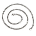 3MM4MM5MM 18k Gold Plated Stainless Steel square Pearl Necklace Chain