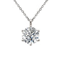 Classic Solitaire Diamond Necklace Real 14K 18K White Gold 1ct Moissanite Pendant Female Necklace