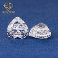 Hot Sale Loose Gemstones White 5A Quality Crushed Ice Cutting CZ Stone Synthetic Heart Shape Ice Cut Cubic Zirconia