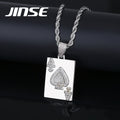 JINSE Double Color Plated Squeezer Rope Chain Hip-hop Men Fashion Necklace with Peach Hearts