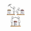 Wholesale Succulent Pot 3.5" White Ceramic Flowerpot With Bamboo Tray and Iron Cartoon Character for Home Office