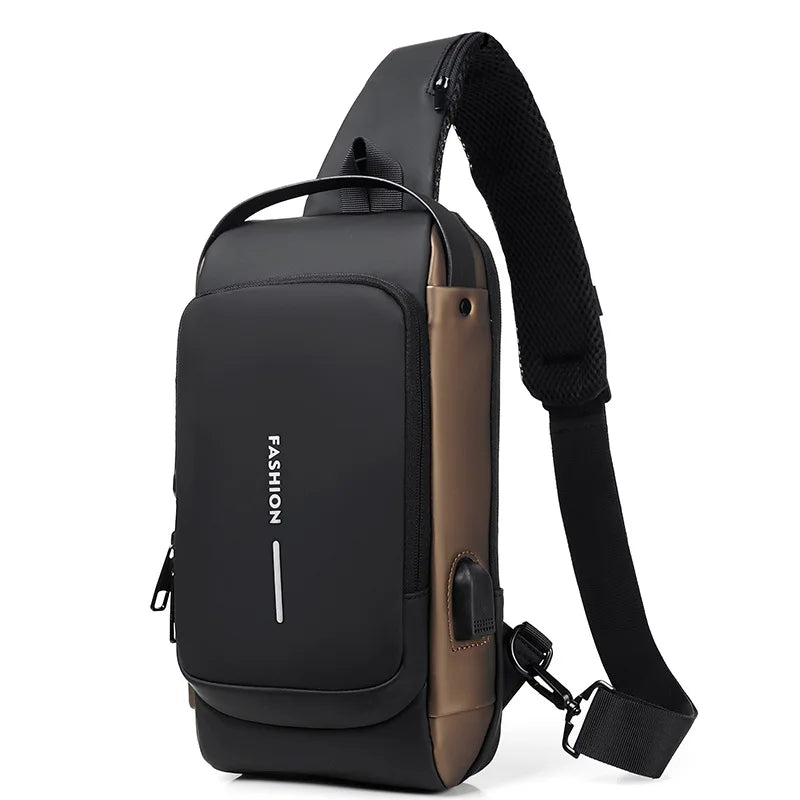 WEIXIER Fashion Hot SellingLarge Capacity Cross-bodyChestshoulder Bagsbackpacks Clutch Wallets With Combination Lock for Men