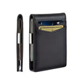 Classical Foldable Vintage Custom Embossing Pu Leather Mens Wallet Business Card Holder