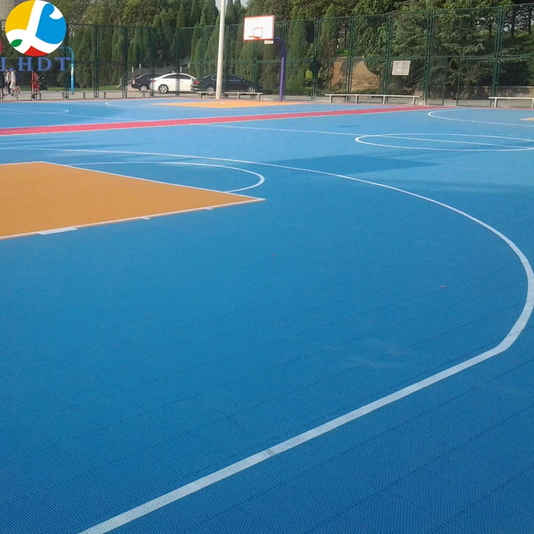 Waterproof Polymer Material pp Sheet Non-slip Polymer DIY Basketball Court Flooring LHDT-2502