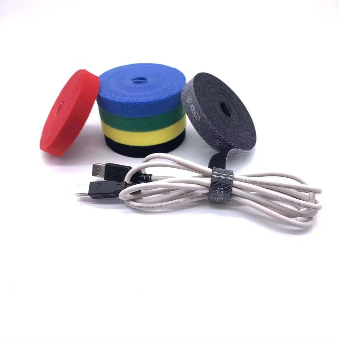 Wholesale Eco-Friendly Self-Adhesive Waterproof Double Sided 20mm Back to Back Cable Ties Nylon Custom Hook and Loop Strap