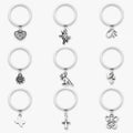 Wholesale 925 Sterling Silver Ring Animal Hearts Cross Pendant Ring Custom Charm Dangle Ring for Men Women