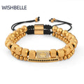 F365 Luxury Bracelet Man Set De Pulsera Modern Design Gold Bangle in Zercon Jewelry Habesha Tejida Para  Edelstahl Armband