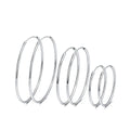 Daidan Exaggerated Big Simple Jewelry 925 Sterling Silver Hoop Circle Big Hoop Large Hoop Earrings