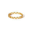 Customized Factory Competitive Price 18K PVD Plating Simple Hill Like Finger Rings Stainless Steel for Women