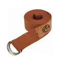 Custom Label Gym Fitness Exercise Strap Yoga Stretching Leather Yoga Luxurious Sports Cotton Straps with Loops