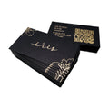 Custom Manufacture 400GSM Art Paper Business Card Waterproof Gold Edge Gold Foil Stamping Offset Cardboard Kraft Cartons
