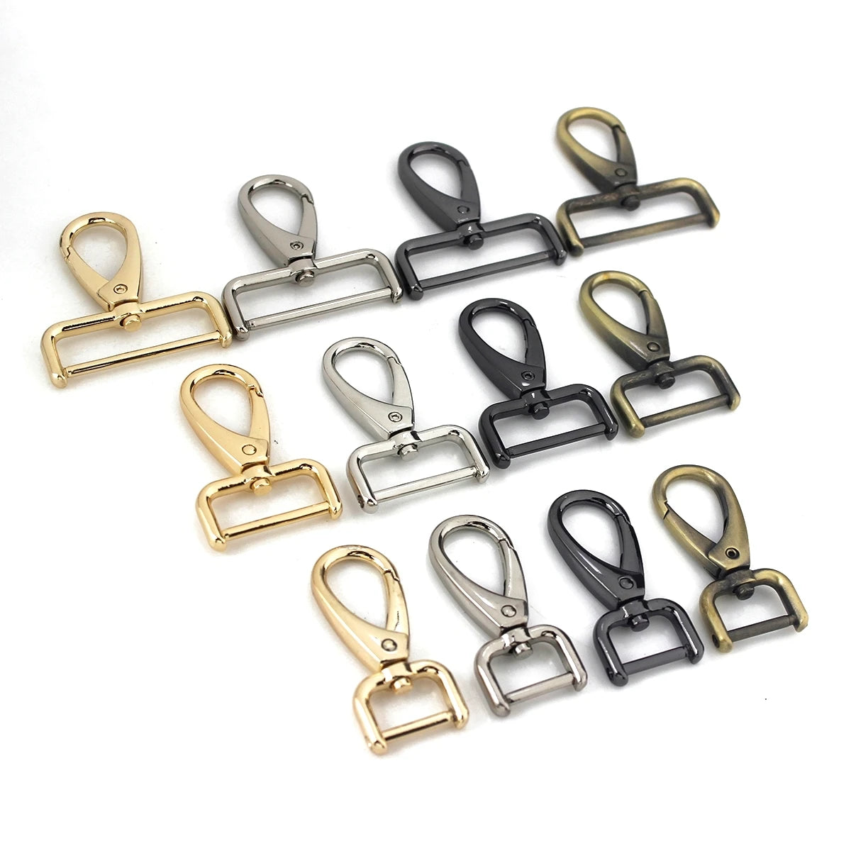 Alloy  Detachable Snap Hook Trigger Clips Buckles for Leather Strap/ Belt Keychain Webbing Pet Leash Hooks 5 Sizes