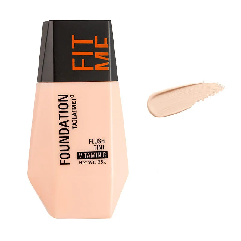 Tai Le Mei Foundation Liquid Vitamin C Natural Skin Tone Lasting Concealer Oil Control Anti Sweat Do Not Take off Makeup