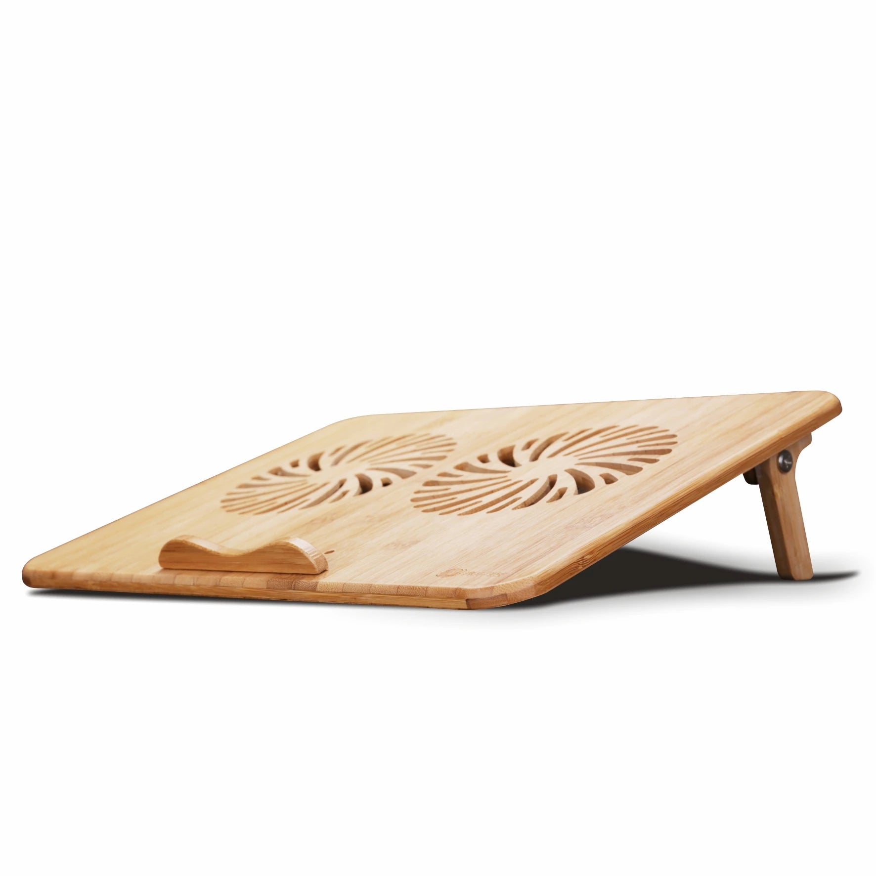 2 Fans Bamboo Gaming Laptop Cooler Stand Notebook Holder Radiator Laptop Cooling Pad Bamboo Crafts