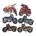 New Arrival Punk Style 3D Iron-On Embroidered Nonwoven Felt Motorcycle Patches in Colorful for Jackets