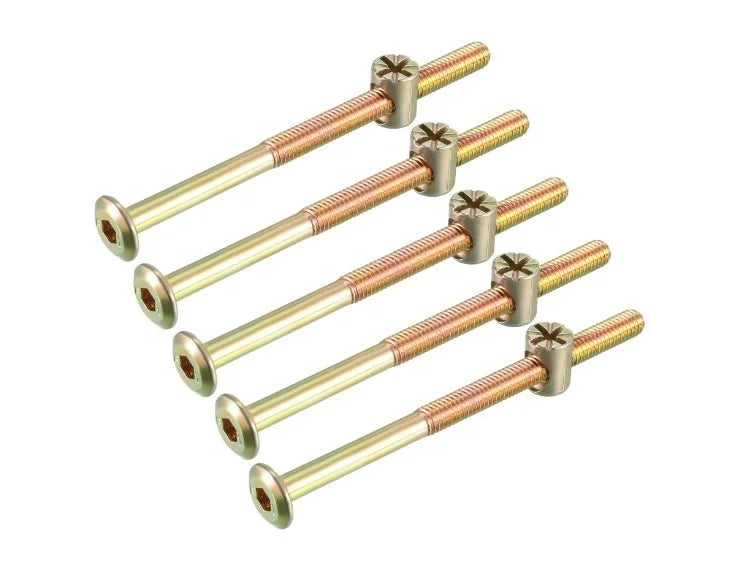 Top Heavy M6x90mm Furniture Bolt Nut Set Carbon Steel Zinc Plated