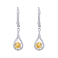 Abiding Fashion 925 Sterling Silver Earrings English Lock Natural Gems Classical Jewelry Earring for Jewellery Making