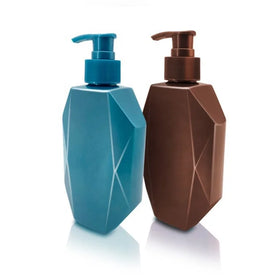 In Stock 300ML New Style Empty Plastic Shower Gel Liquid Hand Soap Bottles Hot Stamping Surface Pump Sayer for Shampoo Storage
