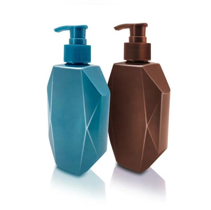 In Stock 300ML New Style Empty Plastic Shower Gel Liquid Hand Soap Bottles Hot Stamping Surface Pump Sayer for Shampoo Storage