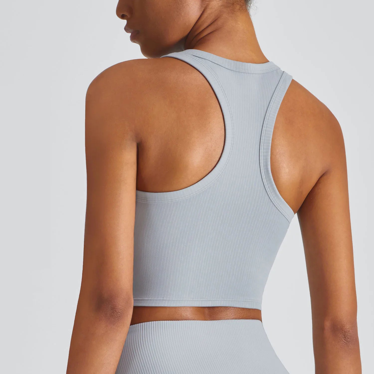 Ladies Workout Active Wear Tank Yoga Sports Plain Blank Fitness Gym Custom Women Crop Top