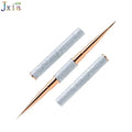 Jiexia Dual Ended Marble Metal Handle Design Nail Thin Liner Fine Drawing Thick Flower Painting Art Brush