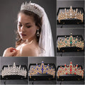 Wedding Large Semicircle Crown Crystal Luxury Rhinestone Tiara Wedding Hair Accessories