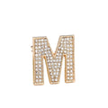 Brooches Letter 26 English Letter A-Z Alphabet Crystal Channel Brooch Pin