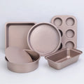 Useful 5 PCS Non-Stick Carbon Steel Cake Mold Multiple Shapes for Toast Bread and Baking Great for Decor Gift Packed in Bag