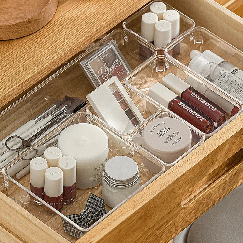 27-Piece Folding Sustainable PS Plastic Square Storage Box with 10kg Load Capacity for Tableware & Desktop Organization