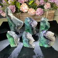 Wholesale Price Fluorite Half Polished Crystal Raw Tower Wand Point for Healing