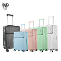 DWL Luxury 20/22/24/28inch 4-Wheel Spinner Aluminum Trolley Business PC Carry-On Luggage Front Open Pocket with Lock