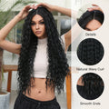 Japan Future Fiber Black Synthetic Lace Front Wigs Long Curly Wigs for Woman Natural Hair Party Daily Use Heat Resistant Fiber