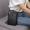 New 2024 bag women mini bags women handbags Korean version of vertical stone pattern mobile phone bag with shoulder and crossbo