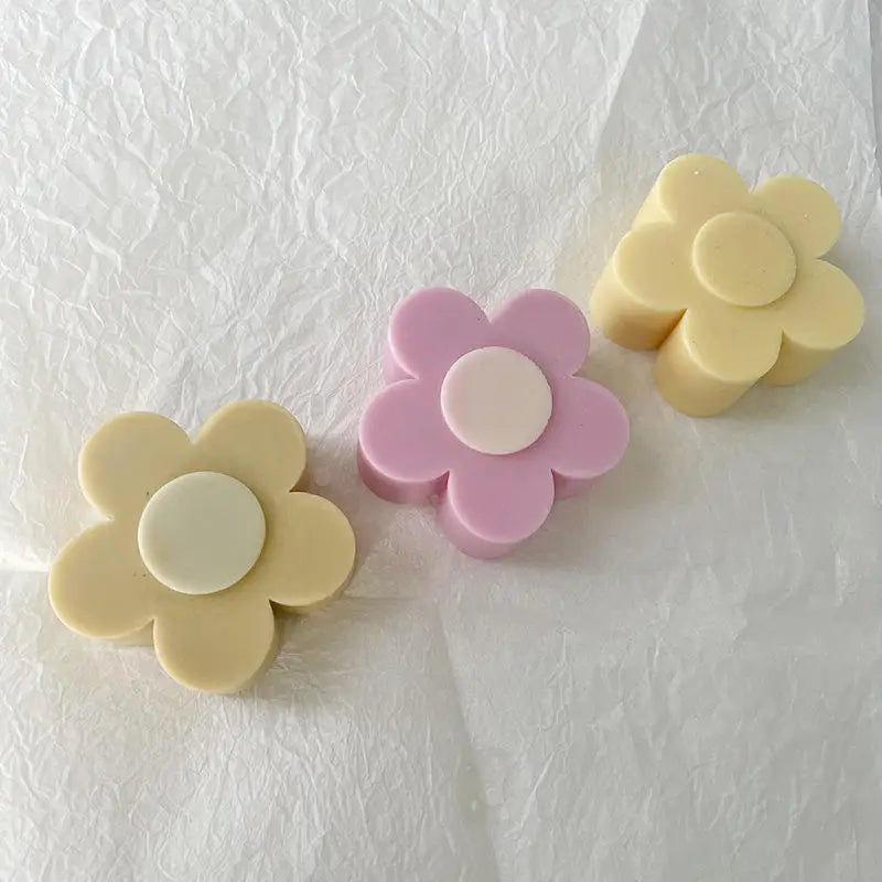 J6-89  New Creative DIY Simple Five-Leaf Flower Scented Candle Silicone Mold Sunflower Soap Candle Silicone Mold
