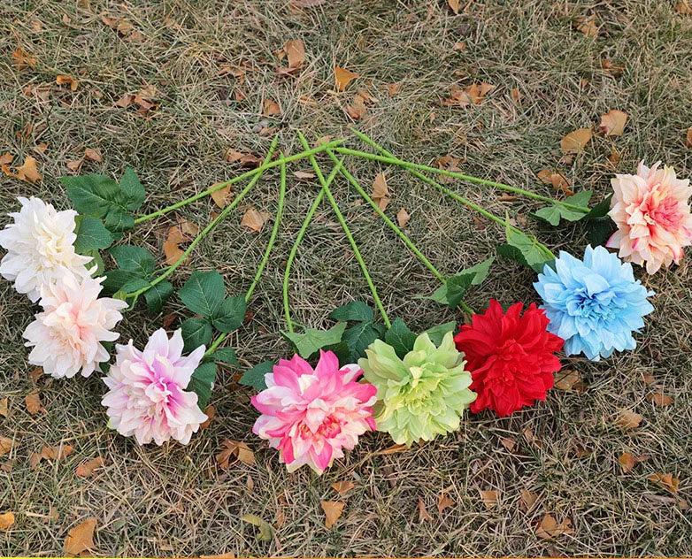 AF15105 Castle Wedding Centerpiece Decoration Artificial Silk Dahlia Flower Top Seller Artificial Flowers Dahlia