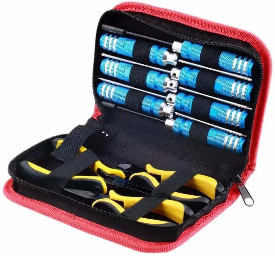 10 in 1 RC Screwdrivers Pliers Kit Hex Repair Tool Set for RC Helicopter Quadcopter Airplane Car