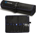 17.7 in Long Roll Tool Pouch Rolling Tool Hanging Bag Multi-purpose Organizer Adjustable Strap and Quick-release Buckle