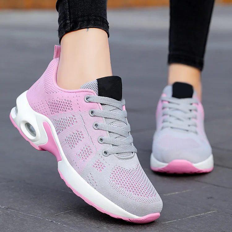 Lace up Sneakers Mesh Upper Breathable Women Sport Shoes Best Selling Sport Shoes
