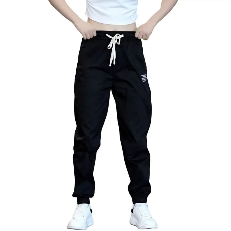 M-5XL Cheap Cuffed Pants for Men's Leisure Pants Quick-dry Ankle-tight Sports Pants for Summer