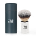 JDK Men's Travel Shaving Brush with Acrylic Handle and Synthetic Hair
