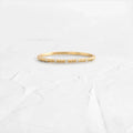 H&F Wholesale Customizable 18k 14k 9k Solid Gold Diamond Rings 1mm SI FG Natural Diamond Wedding Ring Stackable Band Pearl Stone