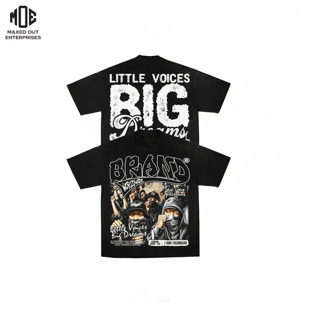 2025 Custom Logo Hip Hop Long 100% Cotton T-shirts 200gsm French Terry Heavily Distressed Ripped Silk Screen Printing Men's